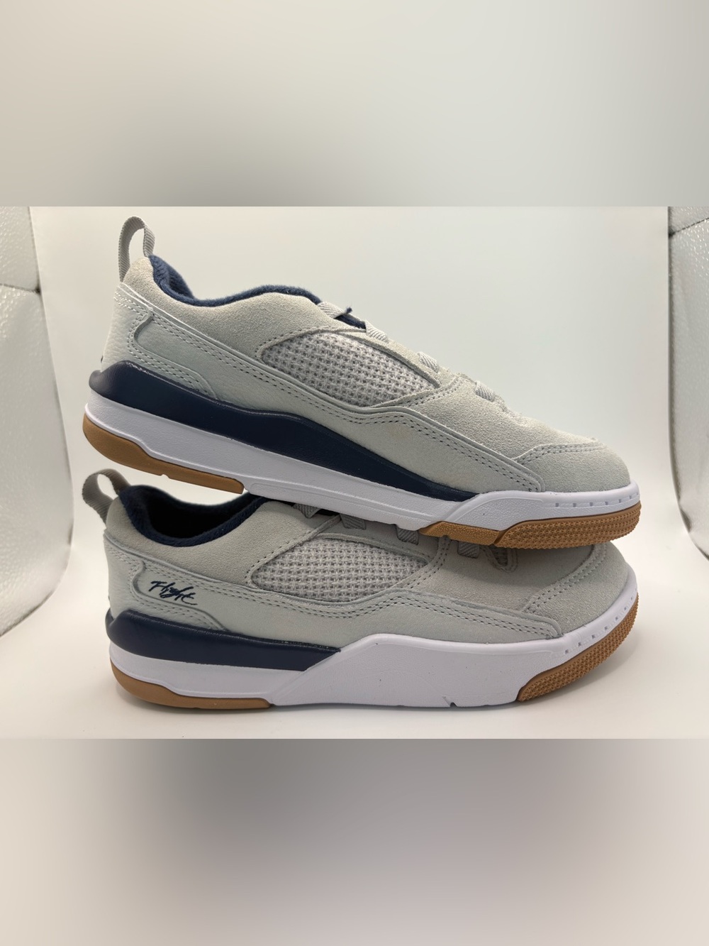 New Youth 1.5 Jordan Flight Court (PS) Grey Midnight Navy Deadstock